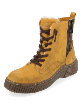 Boots in Gelb/ Braun
