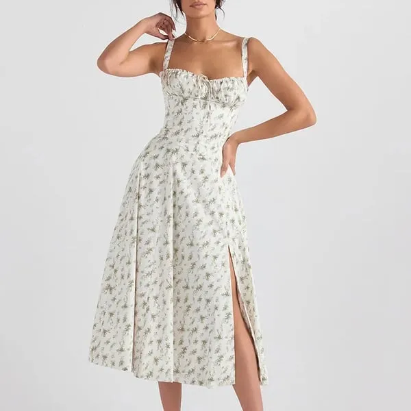 Carmen | Bequemes Bustier-Sommerkleid mit Blumendruck