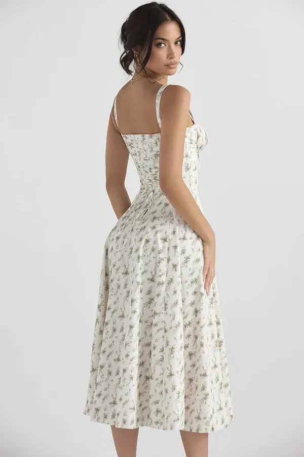Carmen | Bequemes Bustier-Sommerkleid mit Blumendruck