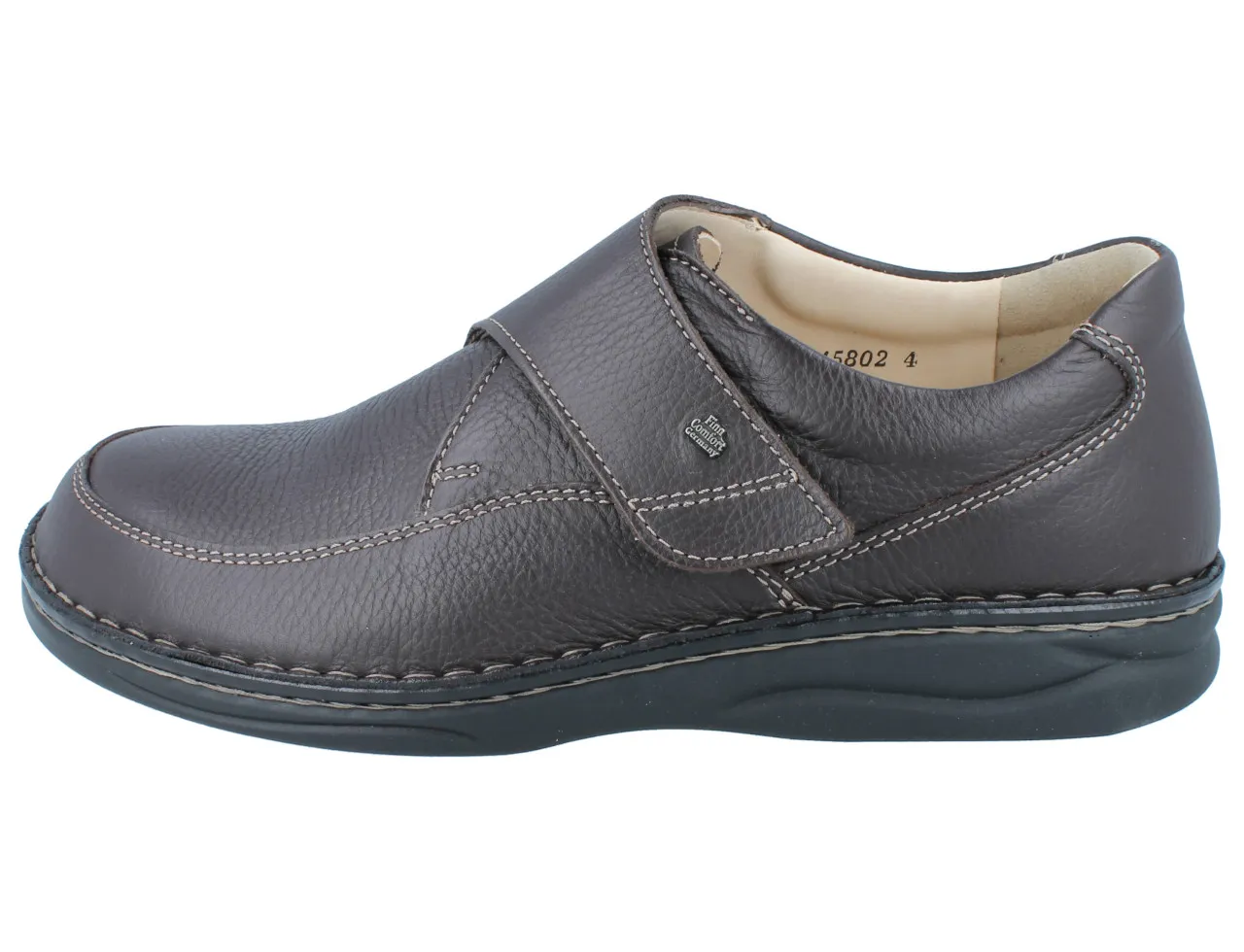 FINN COMFORT Braga Herren Kletthalbschuhe braun Glattleder
