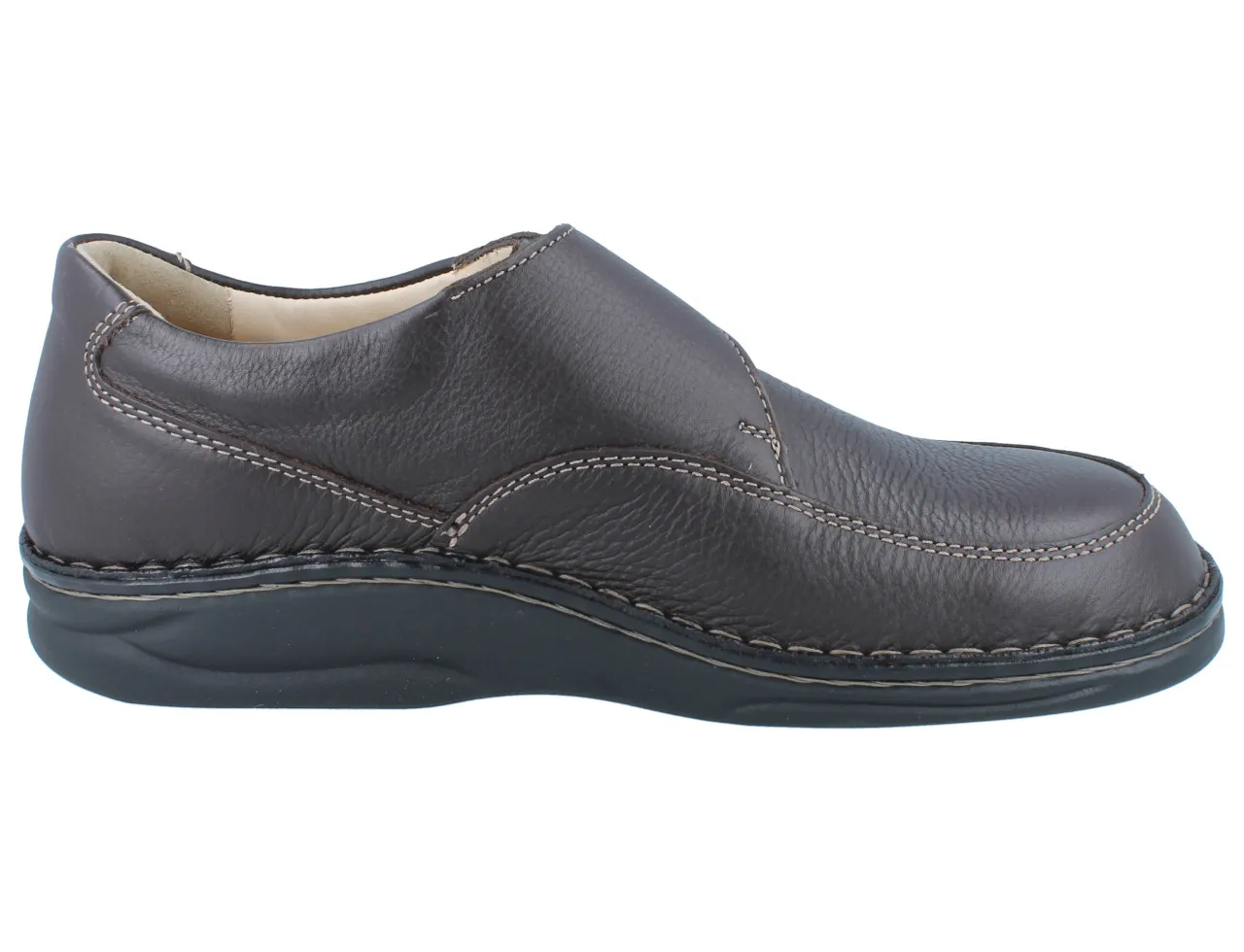 FINN COMFORT Braga Herren Kletthalbschuhe braun Glattleder