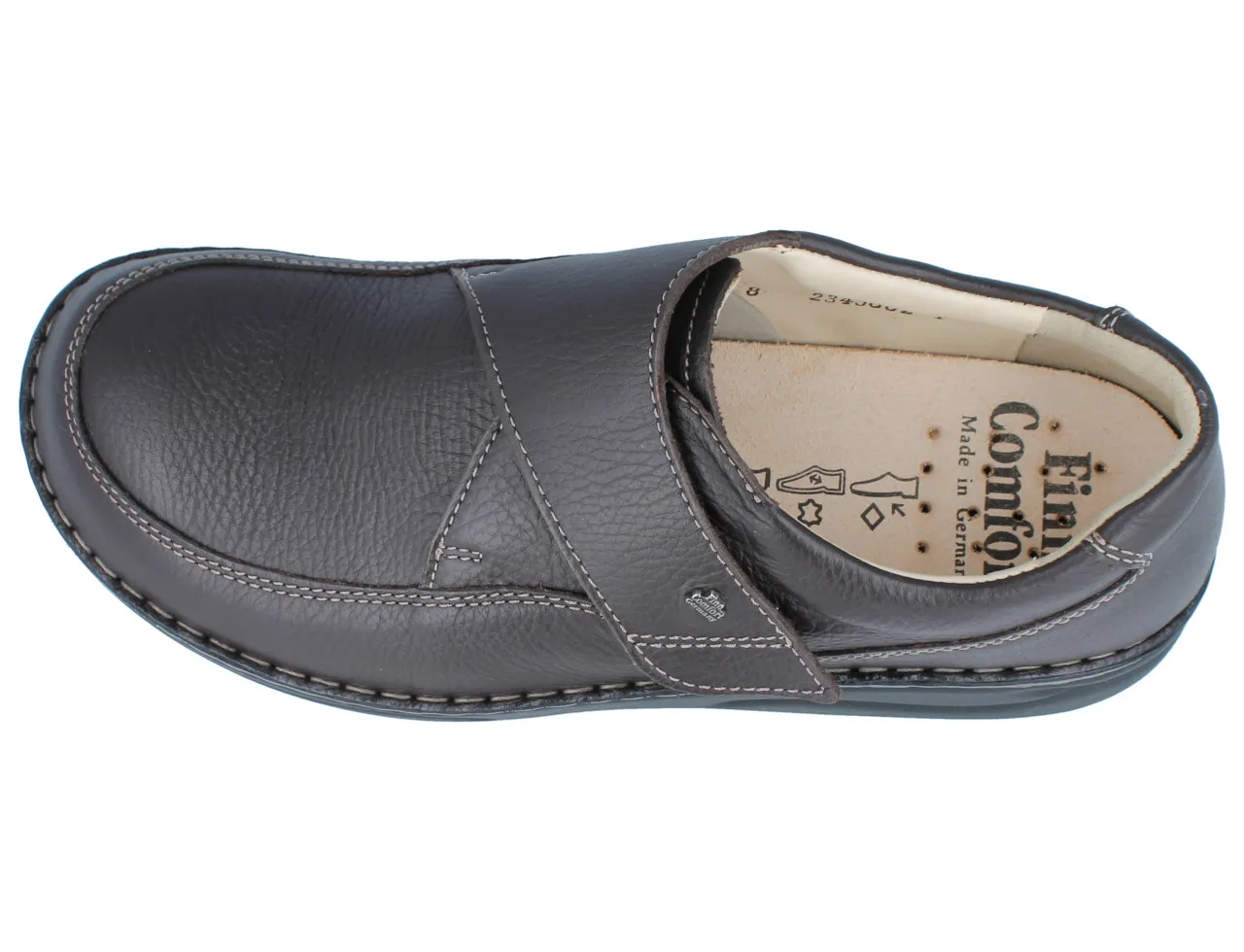 FINN COMFORT Braga Herren Kletthalbschuhe braun Glattleder