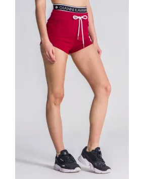 Gianni Kavanagh Burgundy Double Waist Shorts