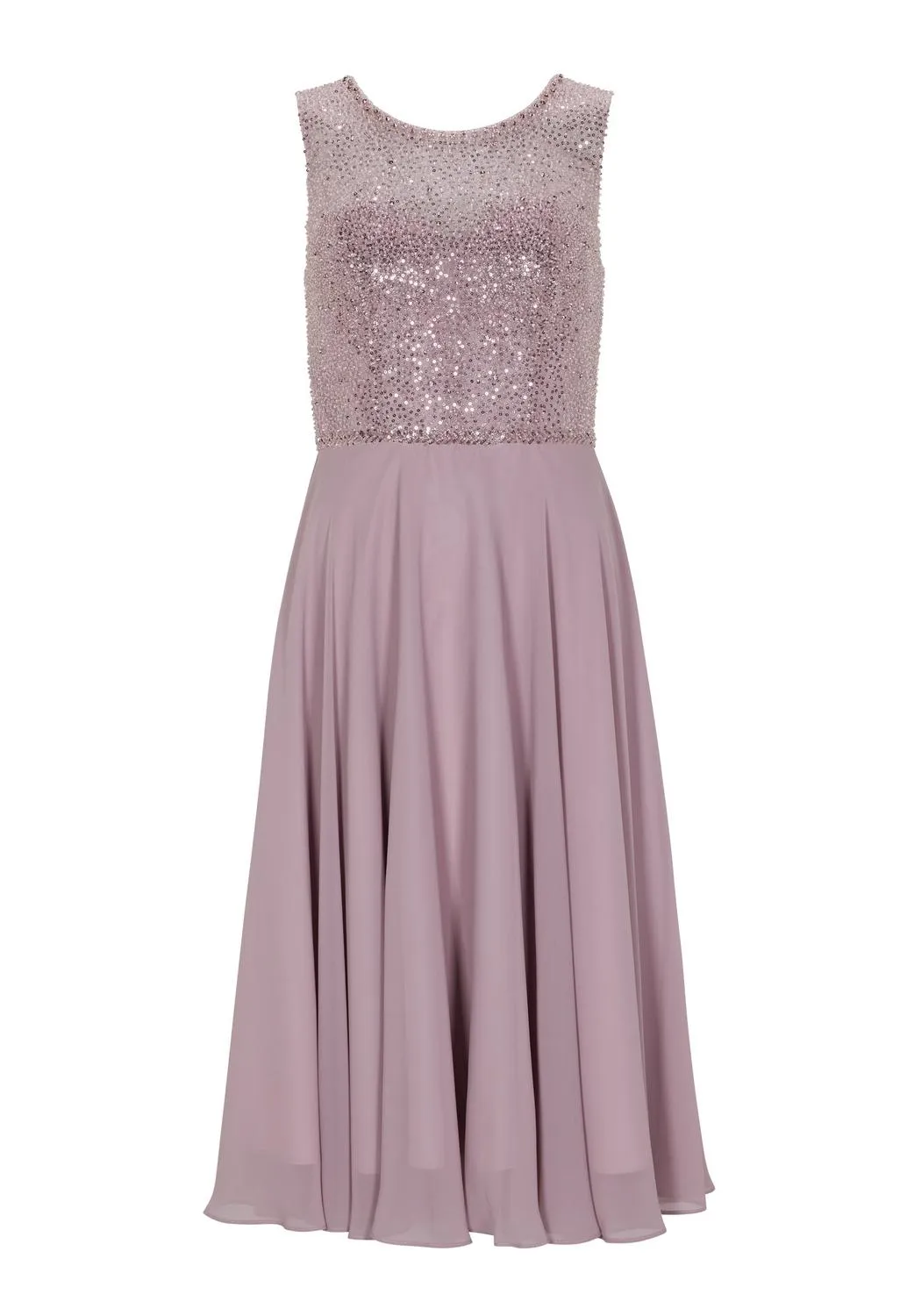 Midikleid aus Paillette mit Chiffon Rock