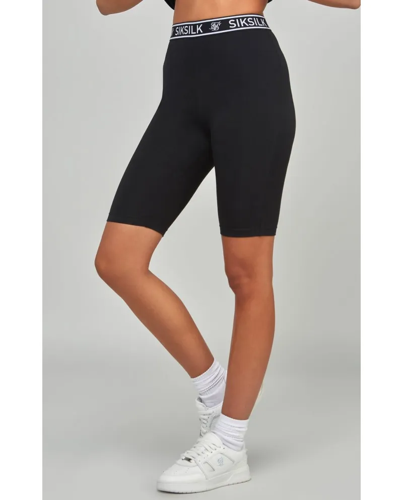 Sik Silk Black Essential Tape Cycle Shorts