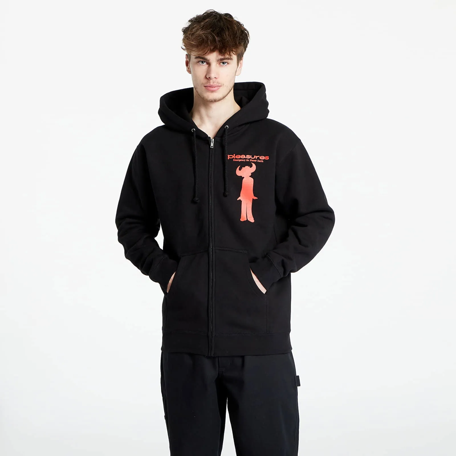 Sweatshirt Pleasures Jamiroquai x High Times Zip Hoodie P23W061 BLACK